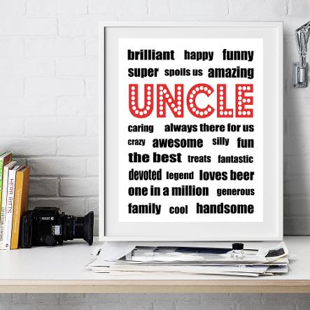 Personalised Uncle Print